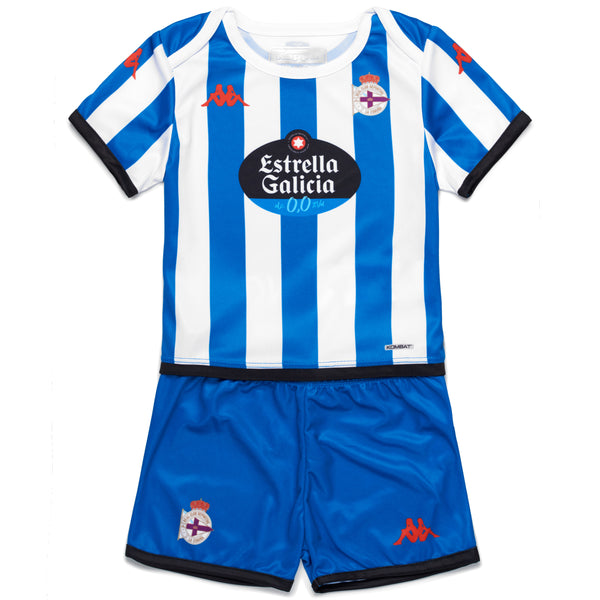 Camiseta junior Deportivo Coruña color NEGRO con escudo BLANCO Kappa