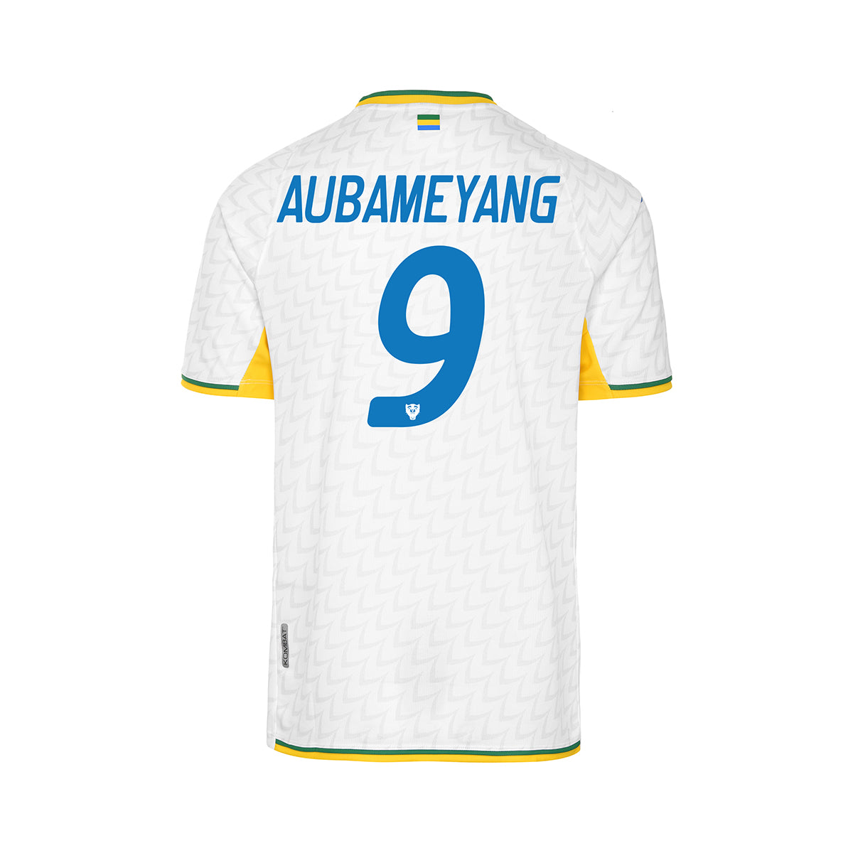 Camiseta Kombat Away Gabon Blanco Hombre dorsal Aubameyang 9 - imagen 1