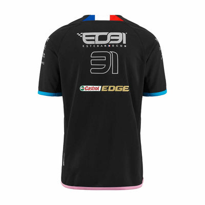 Camiseta Kombat Ocon Alpine F1 Negro Hombre