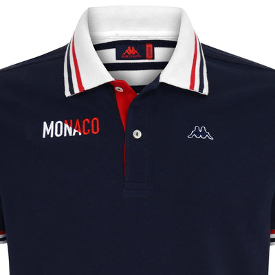 Camiseta Armand Robe di Kappa x AS Monaco Azul Hombre - Imagen 3