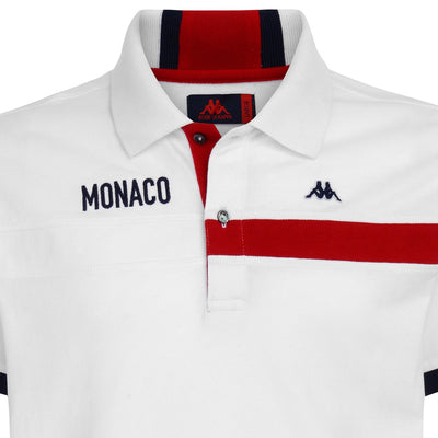 Polo Aubert Robe di Kappa x AS Monaco Blanco Hombre - Imagen 3