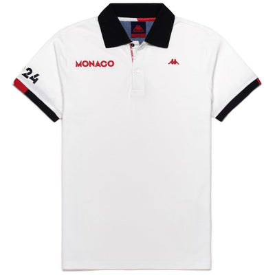 Polo Herve Robe di Kappa - As Monaco 2023 Blanco Hombre